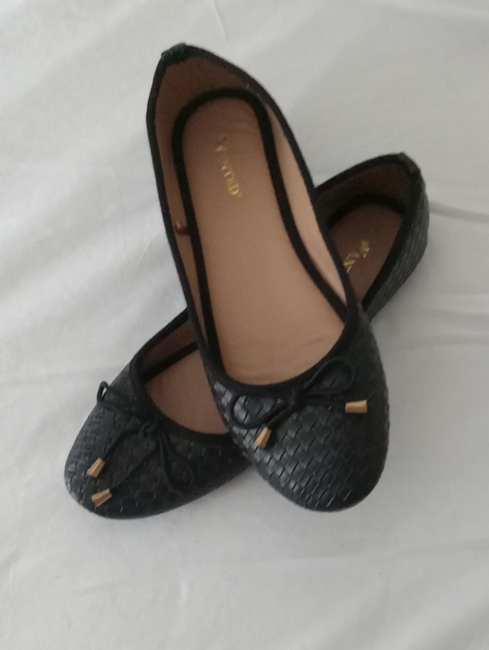 Wanted Brand     Black Woven Ballet Flats - Women Excellent Condition Size 7